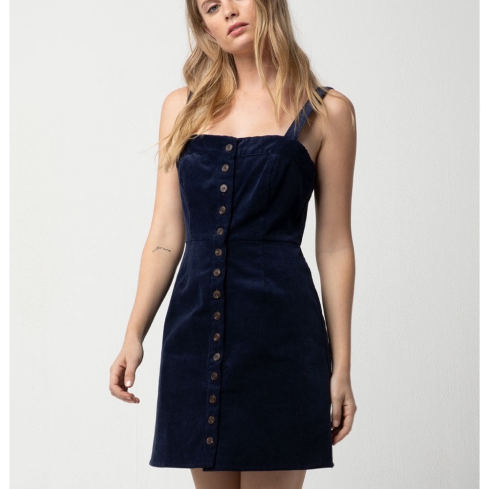 Tilly’s Navy Blue Corduroy Dress, Size M, NWT